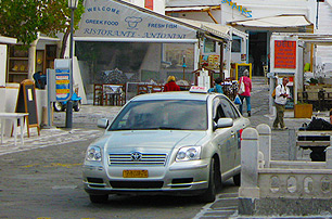 A taxi in Mykonos