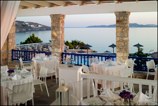 Mykonos Grand Resort Restaurant Dolphins Of Delos