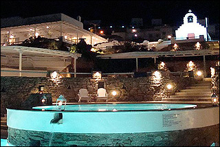 Porto Mykonos Pool Night View