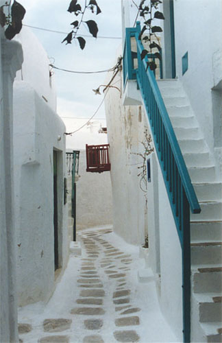 Mykonos White Washed Alleys